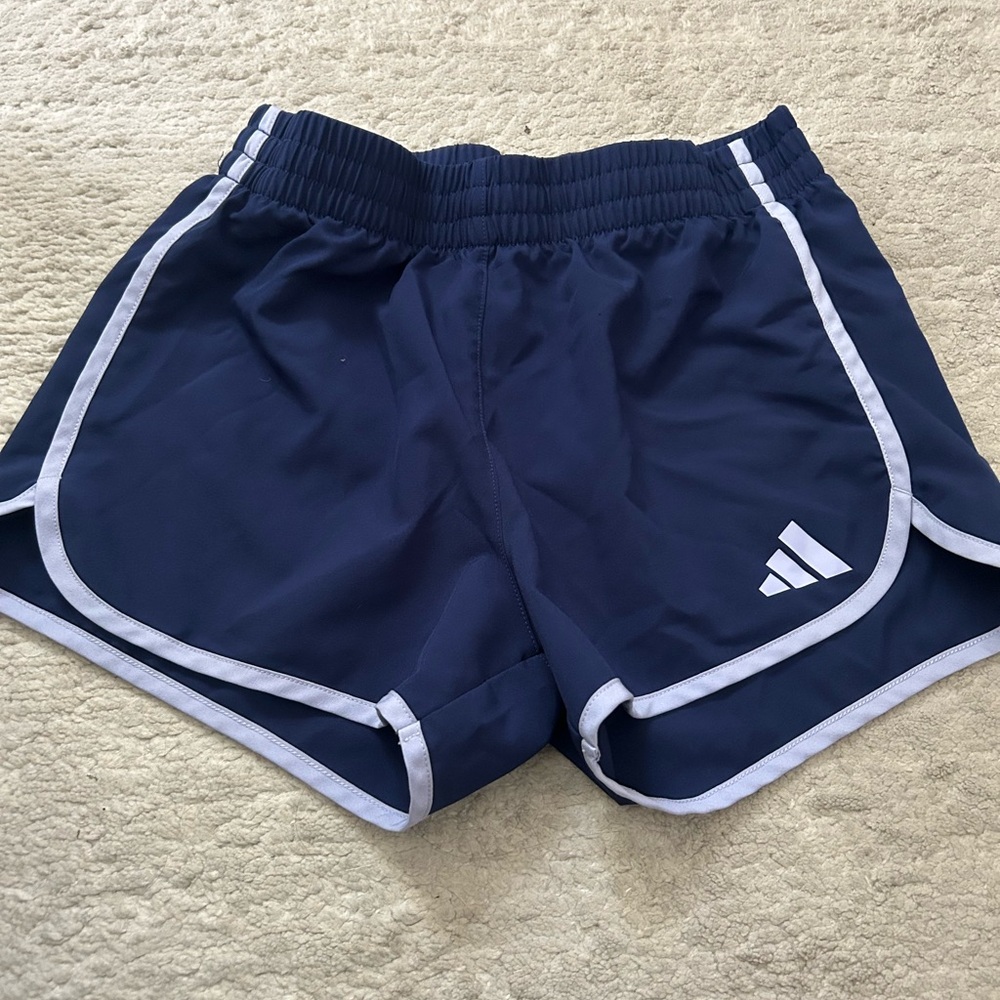 adidas Navy and White Running Shorts